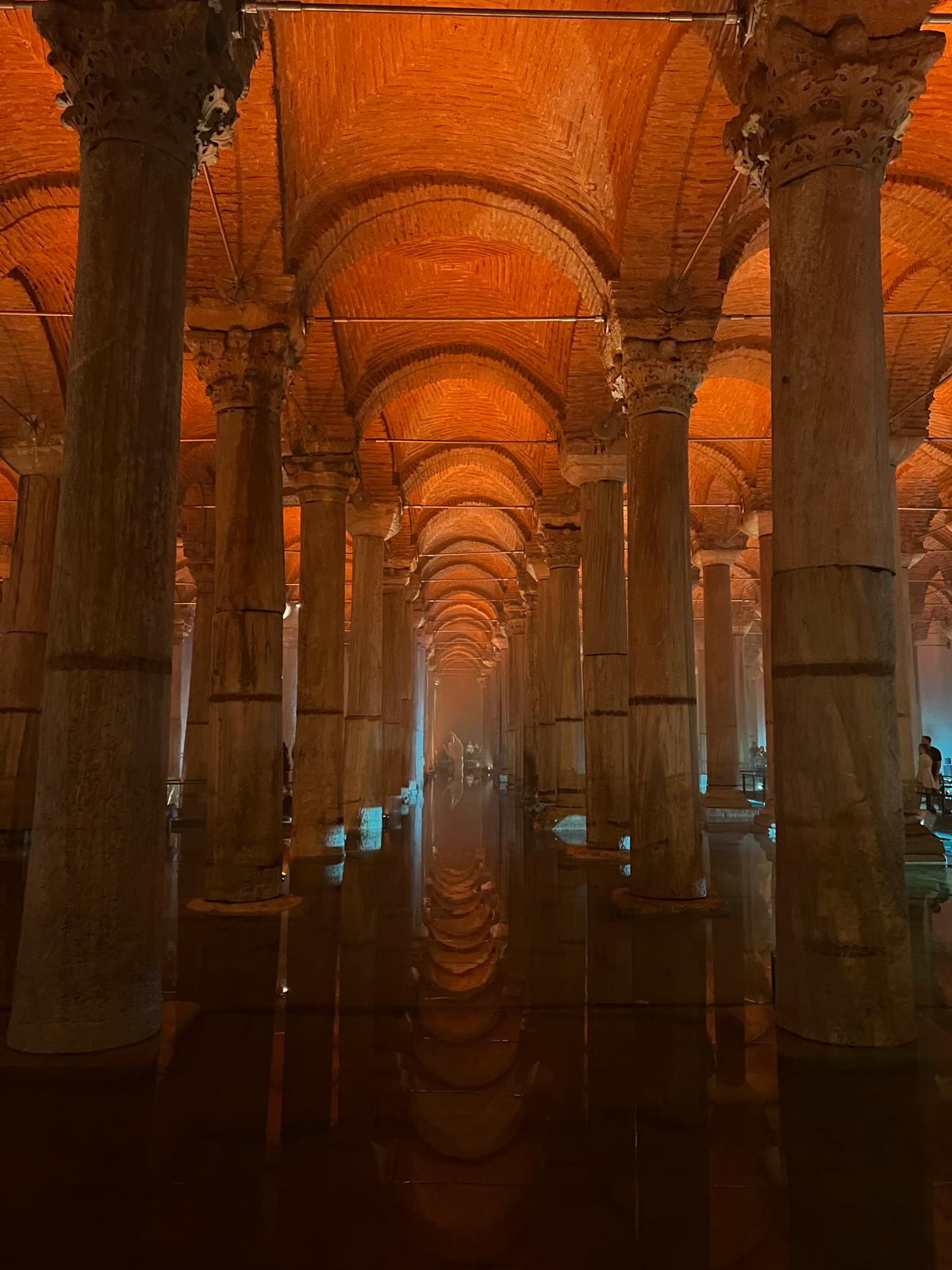 Basilica Cistern illuminated columns