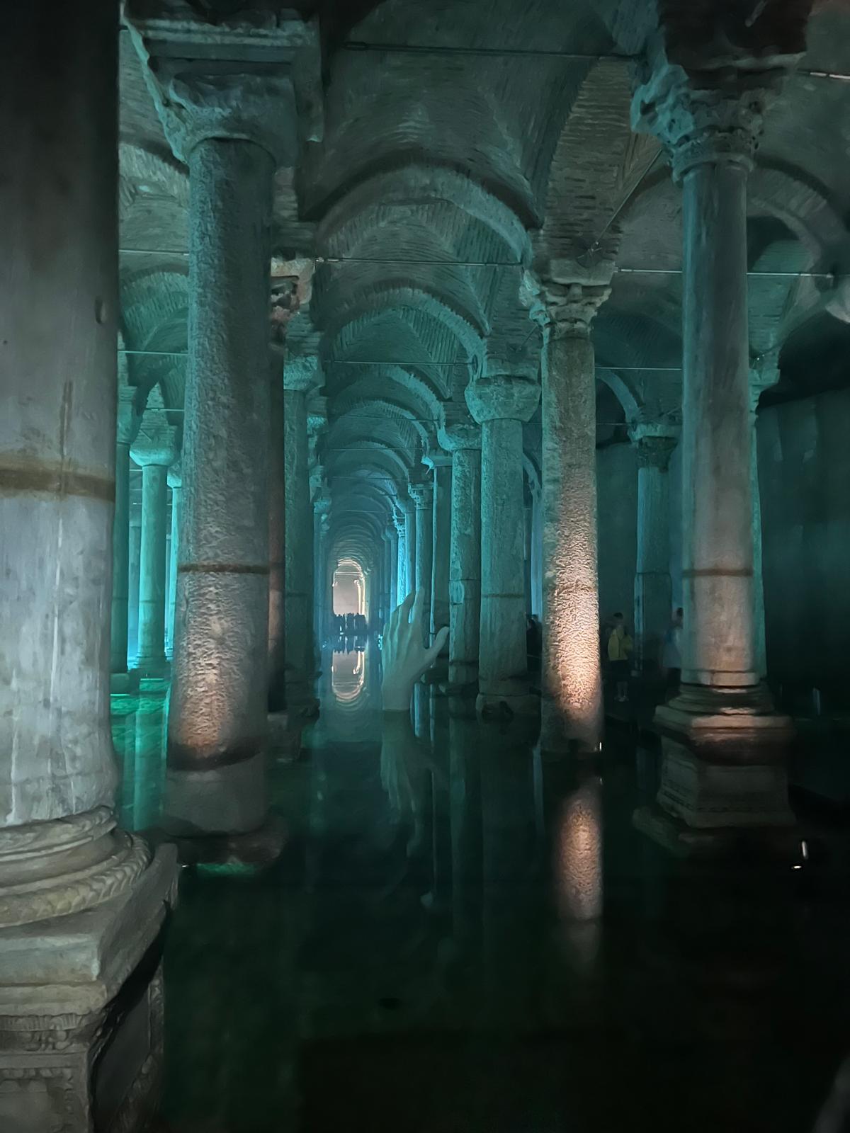Basilica Cistern blue lights